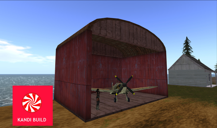 KANDI BUILD 15 X 10 old wood hangar red 