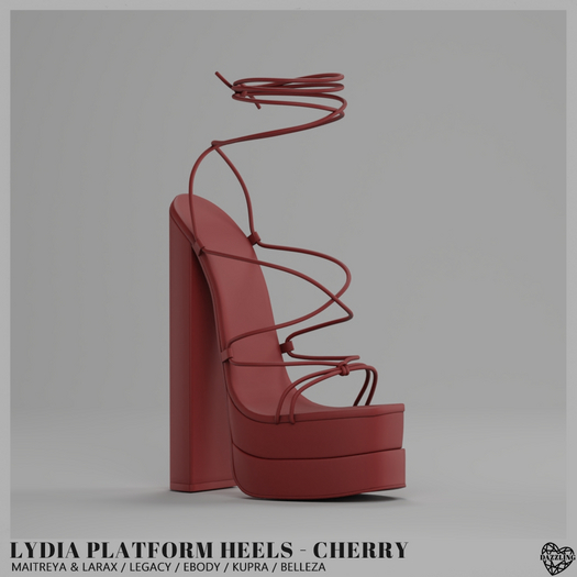 [Dazzling] Lydia platform heels - cherry