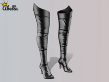 Full Perm Overknee Leather Boots