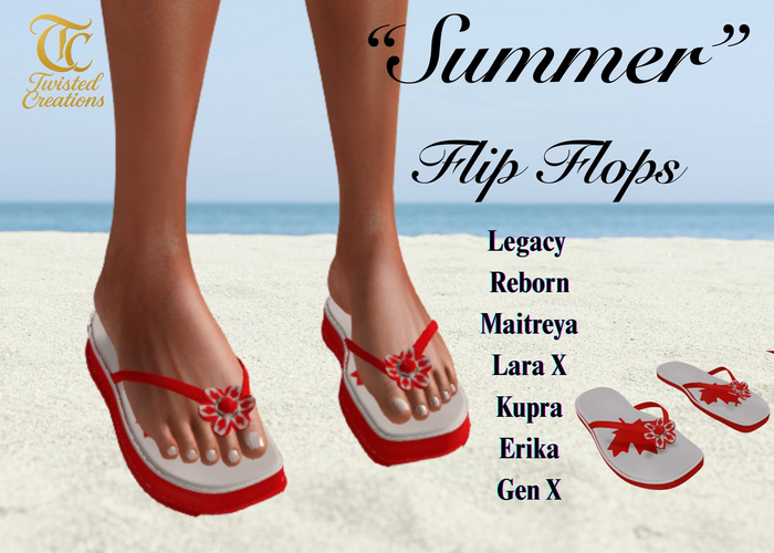 TC - Summer Canadian Flag Flip Flops