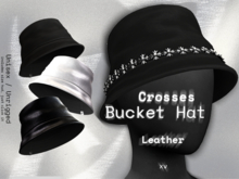 XV - Bucket Hat - Crosses / Leather