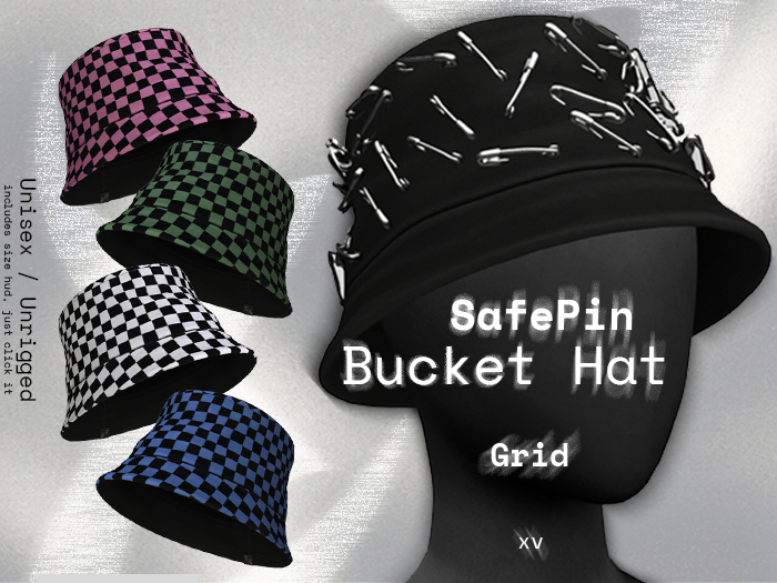 XV - Bucket Hat - SafePin / Grid