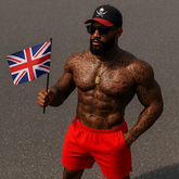 Hand-Held Union Jack Flag - FULL PERM - Animated