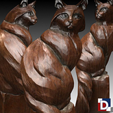 [Danya] Cat Wood Sculpture
