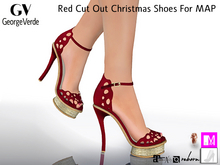 GV21019 Red Cut Out Christmas Shoes For MAP