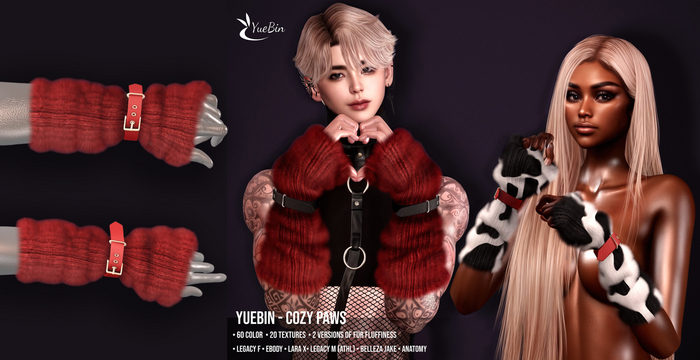 YUEBIN - Cozy Paws - Red