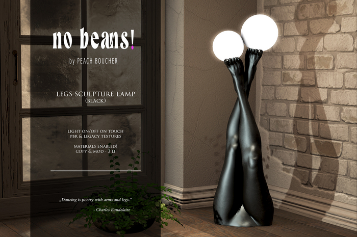 [nb!] - Legs Sculpture Lamp (black) ADD