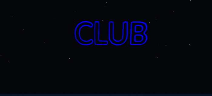 Club Neon Light Blue