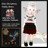 H.O.P.E. Cleo Christmas Outfit Teddy Bears