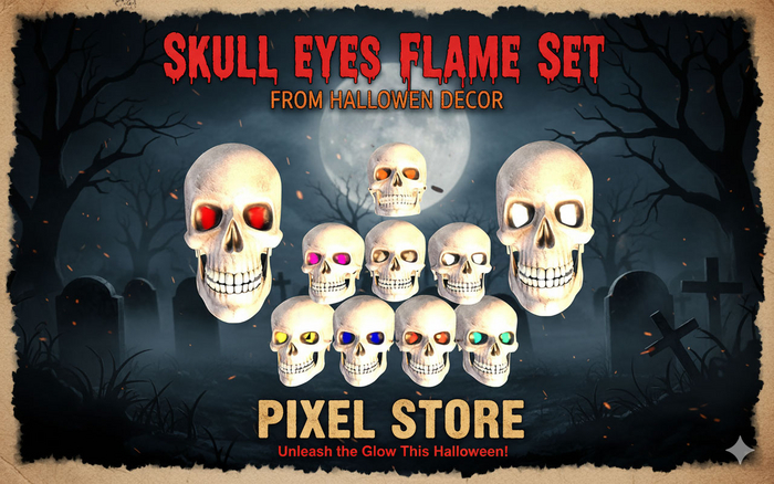 SKULL EYES FLAME SET  bOX