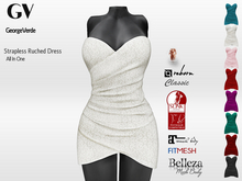 GV21707 Strapless Ruched Dress