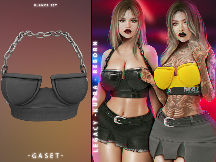 GASET - GRAY BLANCA TOP