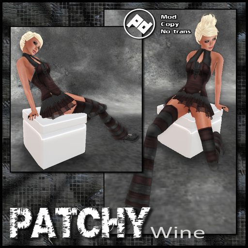 ::Poised:: Patchy Dress wine