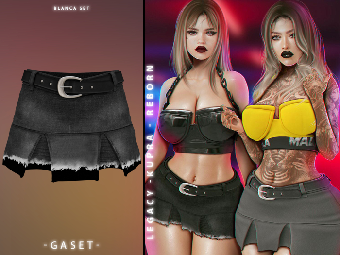 GASET - ONYX RIPPET BLANCA SKIRT