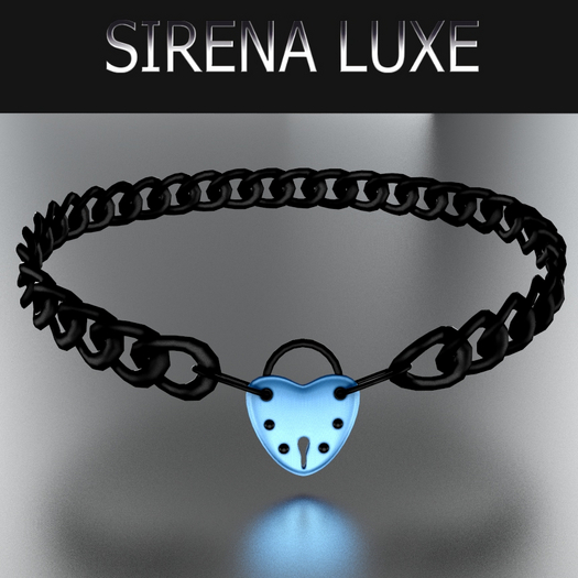 Blue Black Locket Necklace