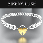 Gold White Locket Necklace