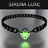 Green Black Locket Necklace