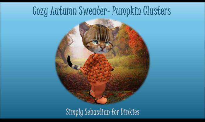 Cozy Autumn Sweater -  Pumpkin Clusters