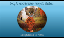 Cozy Autumn Sweater -  Pumpkin Clusters