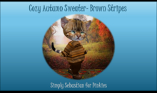 Cozy Autumn Sweater -  Brown Stripes