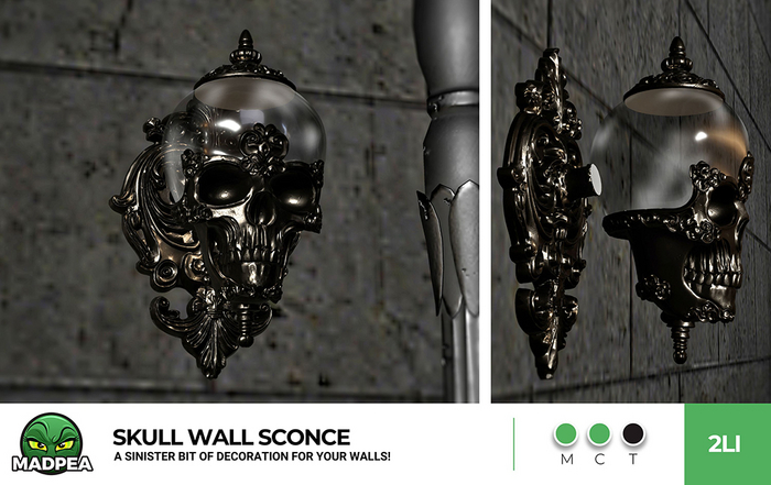 MadPea Skull Wall Sconce