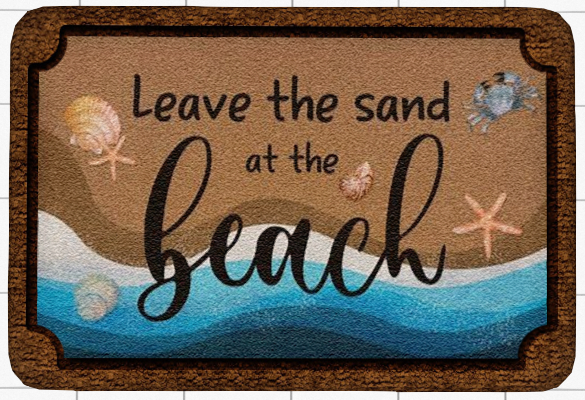~Confetti Time~Welcome Mat Leave the sand at the Beach