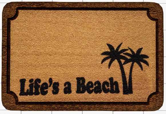 ~Confetti Time~Welcome Mat Life's a Beach
