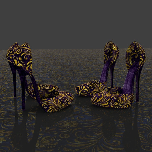 Purple Damask Stiletto Maitreya