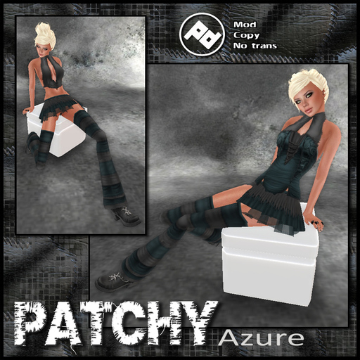 ::Poised:: Patchy Dress Azure
