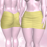 Yellow Shirred Skirt Reborn