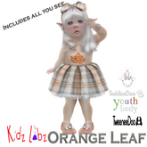 KL Orange Leaf Dress Boxed