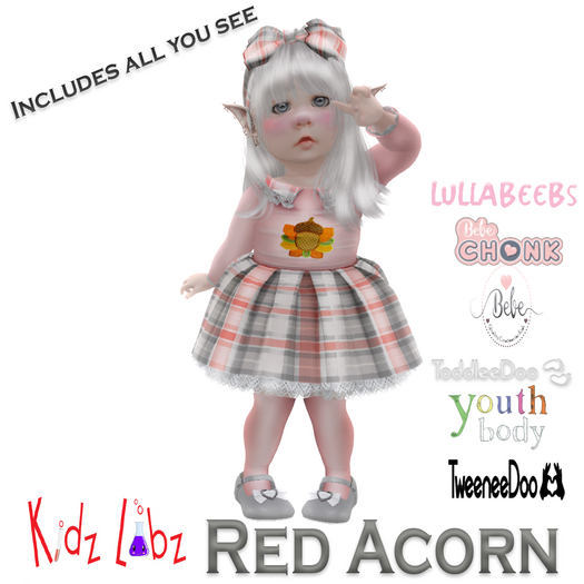 KL Red Acorn Dress Boxed
