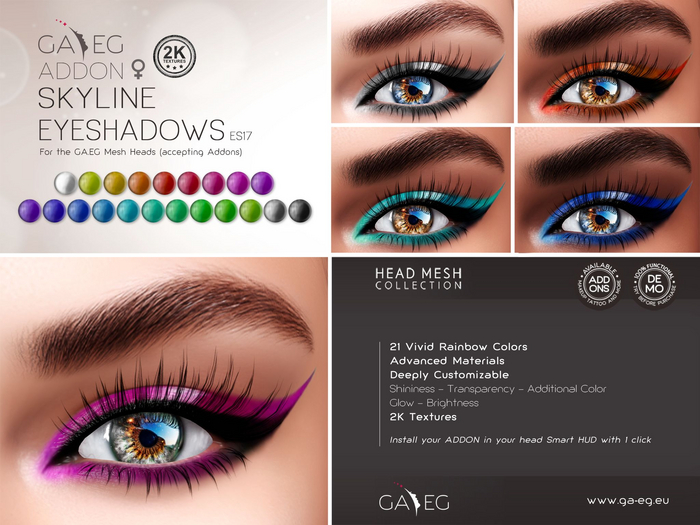 [GA.EG] Mesh Heads Addon - ES17 Skyline Eyeshadows 2K
