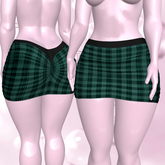 Green Plaid Shirred Skirt Legacy