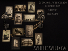White Willow. Gretchen Wall Collage & Wall Lamps 