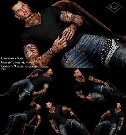 Lush Poses - Blade - Men Pose Pack & Props