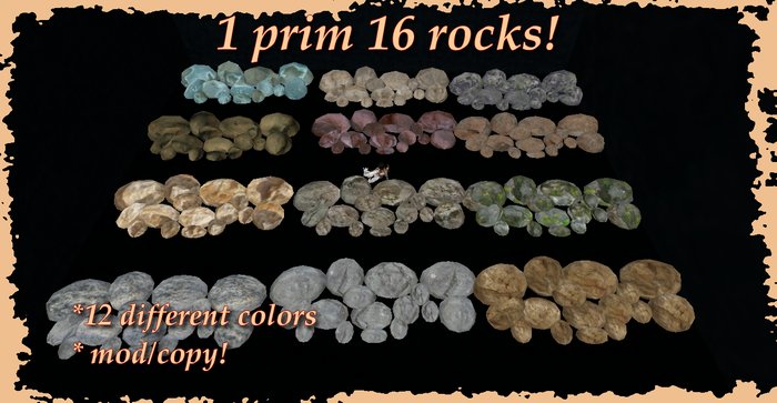 1 prim 16 rocks sculpt