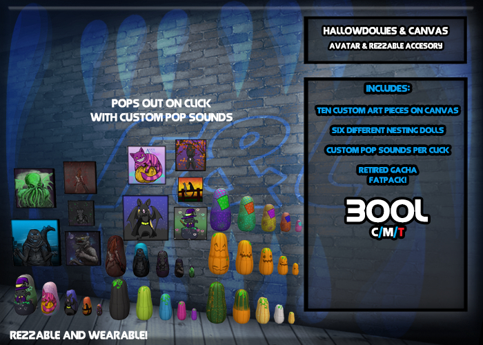 F&L - Hallowdollies - Nesting Dolls & Canvas - (RETIRED GACHA!)