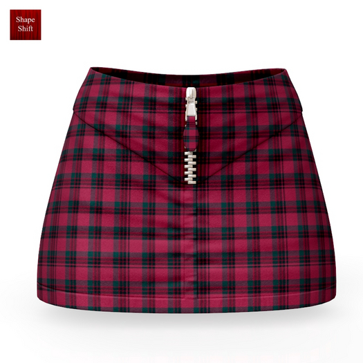 Magenta Plaid Taem SKIRT MAITREYA