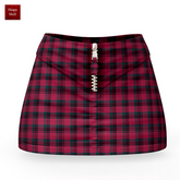 Magenta Plaid Taem SKIRT MAITREYA