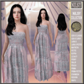 BEADED STRAPLESS GOWN