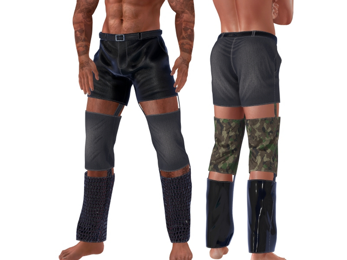 TwoSided three-piece pants