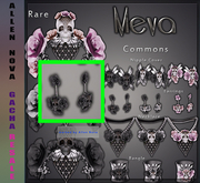 Meva Rose + Skull Earring Black Box - Halloween Sale