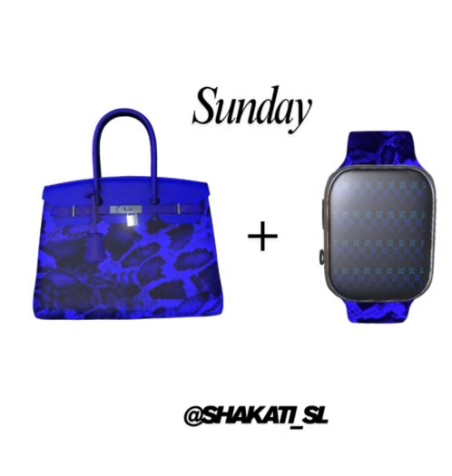 SH. BLUEBERRY PIE HANDBAG AND WATCH SET