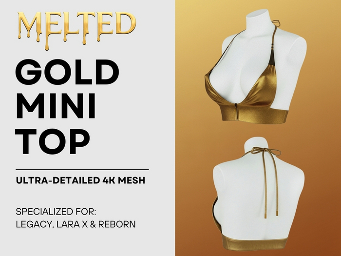 Gold Mini Top - 4k Mesh [MELTED]