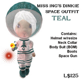 Miss Ing's Dinkie Space Outfit Teal