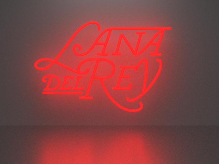 Lana Del Rey neon sign Full Permission