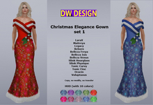 DW - Christmas Elegance Gown Set 1 - 10 Colors