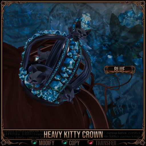 =^.^= Curious Kitties - Heavy Kitty Crown - Blue