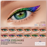 :CAZIMI: Glitter Eyeliners 2K